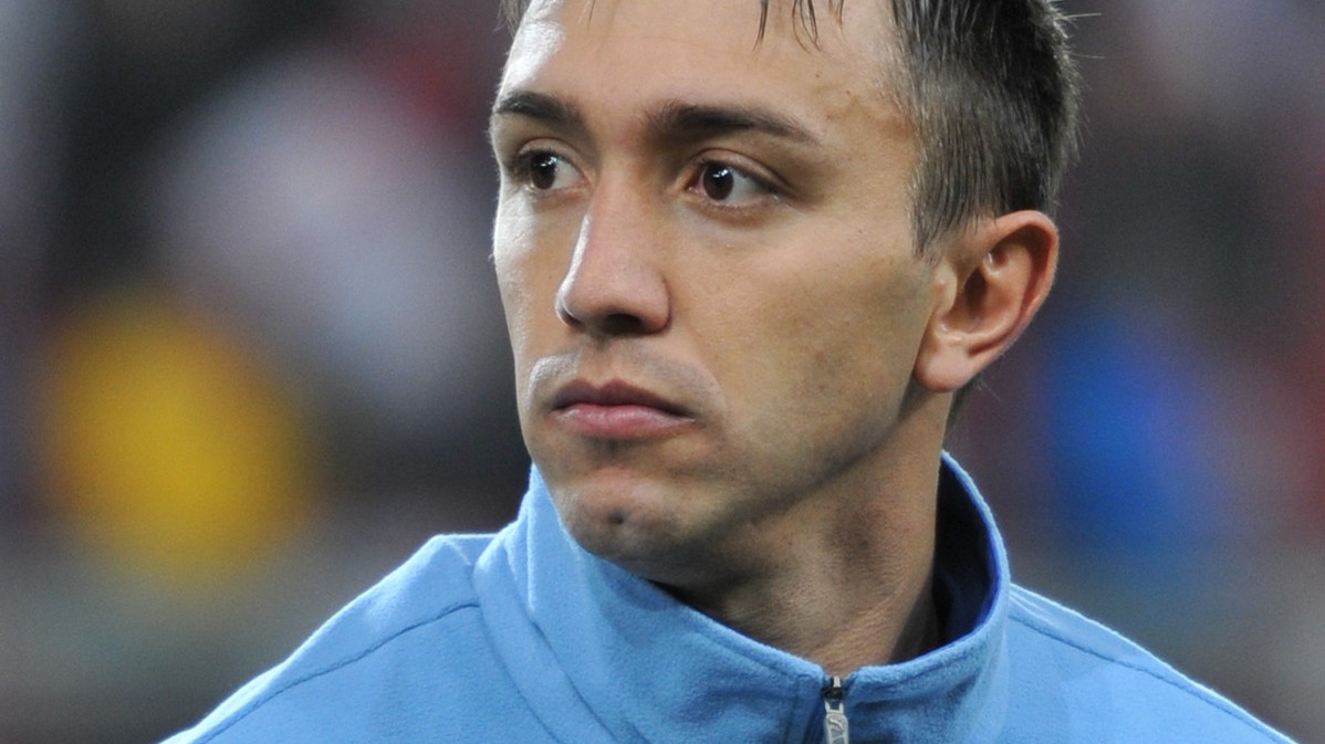 Fernando Muslera in Uruguay's sky-blue jacket.